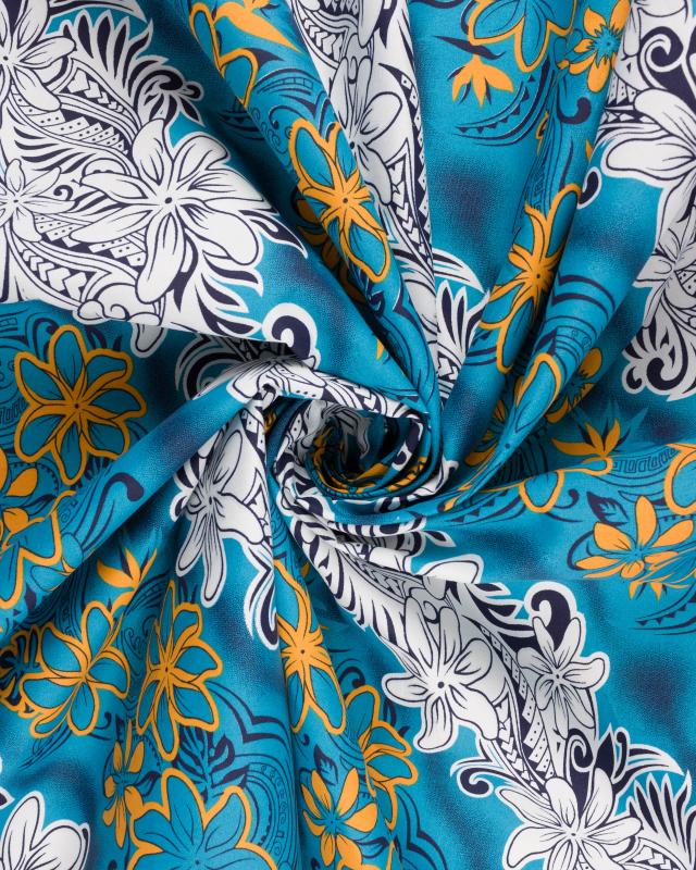 Polynesian fabric KARI Blue - Tissushop